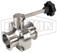 B5107-Series Butterfly Valve with Infinite Handle Clamp End