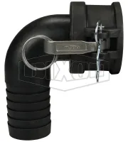 90 degree elbow x hose shank