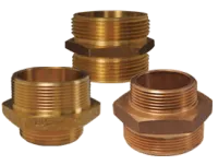 Double Male Hex Nipple Brass