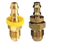 2 male push on hose barb connectors