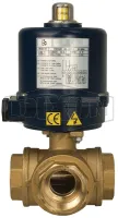 electrically actuated 3 way brass ball valves t and l port