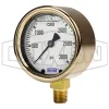 Brass Liquid Filled Lower Mount Gauge