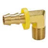 Male NPTF x Push-on Hose Barb 90° Elbow