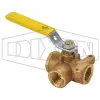 3-Way Bronze Diverting Ball Valve L Flow