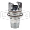 Dual-Lock P-Series Thor Interchange Male Thread Coupler with Knurled Flanged Sleeve