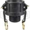 Glass-Filled Polypropylene Cam & Groove Type B Coupler x Male NPT